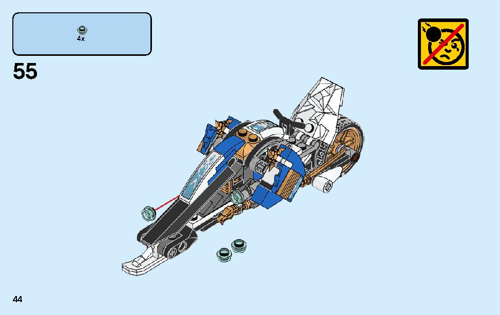 Kai’s Blade Cycle & Zane’s Snowmobile 70667 LEGO information LEGO instructions 44 page