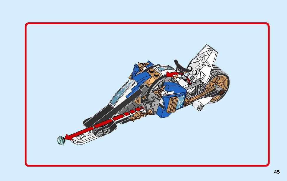 Kai’s Blade Cycle & Zane’s Snowmobile 70667 LEGO information LEGO instructions 45 page