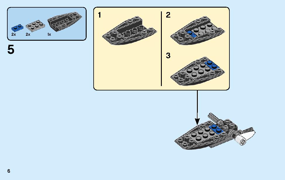Kai’s Blade Cycle & Zane’s Snowmobile 70667 LEGO information LEGO instructions 6 page