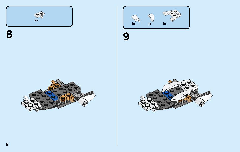 Kai’s Blade Cycle & Zane’s Snowmobile 70667 LEGO information LEGO instructions 8 page
