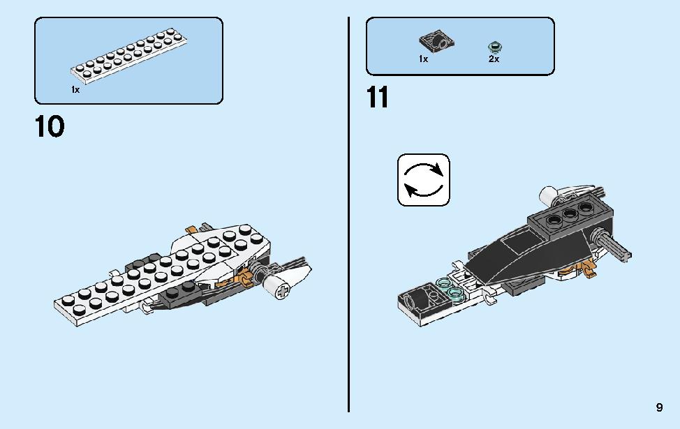Kai’s Blade Cycle & Zane’s Snowmobile 70667 LEGO information LEGO instructions 9 page