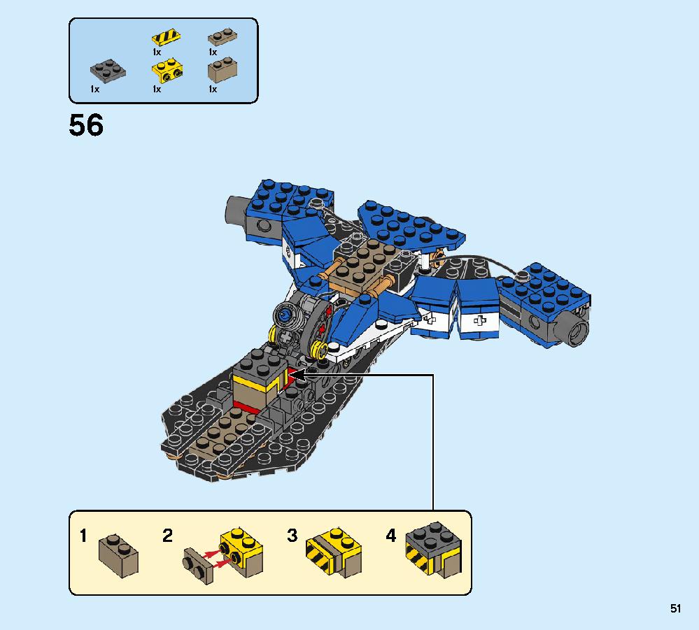 Jay’s Storm Fighter 70668 LEGO information LEGO instructions 51 page