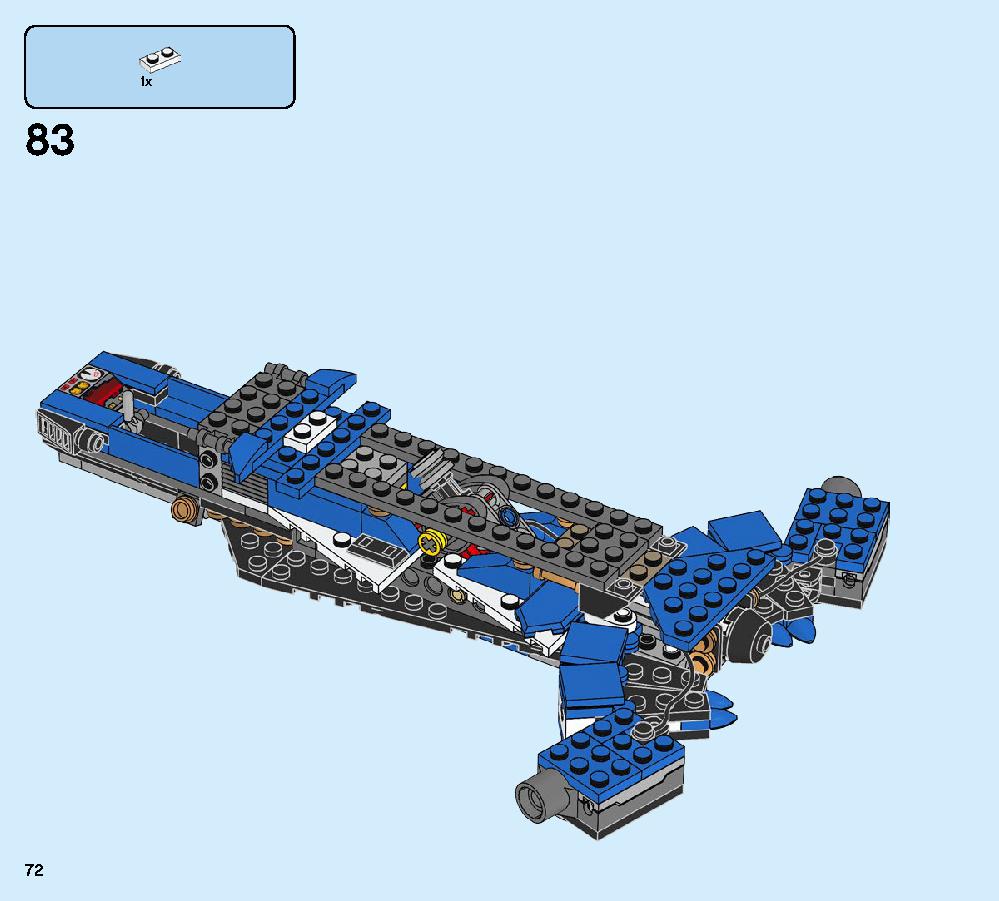 Jay’s Storm Fighter 70668 LEGO information LEGO instructions 72 page