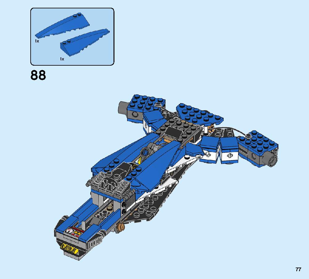 Jay’s Storm Fighter 70668 LEGO information LEGO instructions 77 page