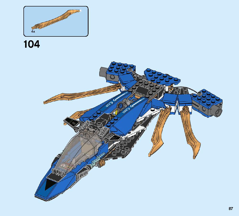 Jay’s Storm Fighter 70668 LEGO information LEGO instructions 87 page