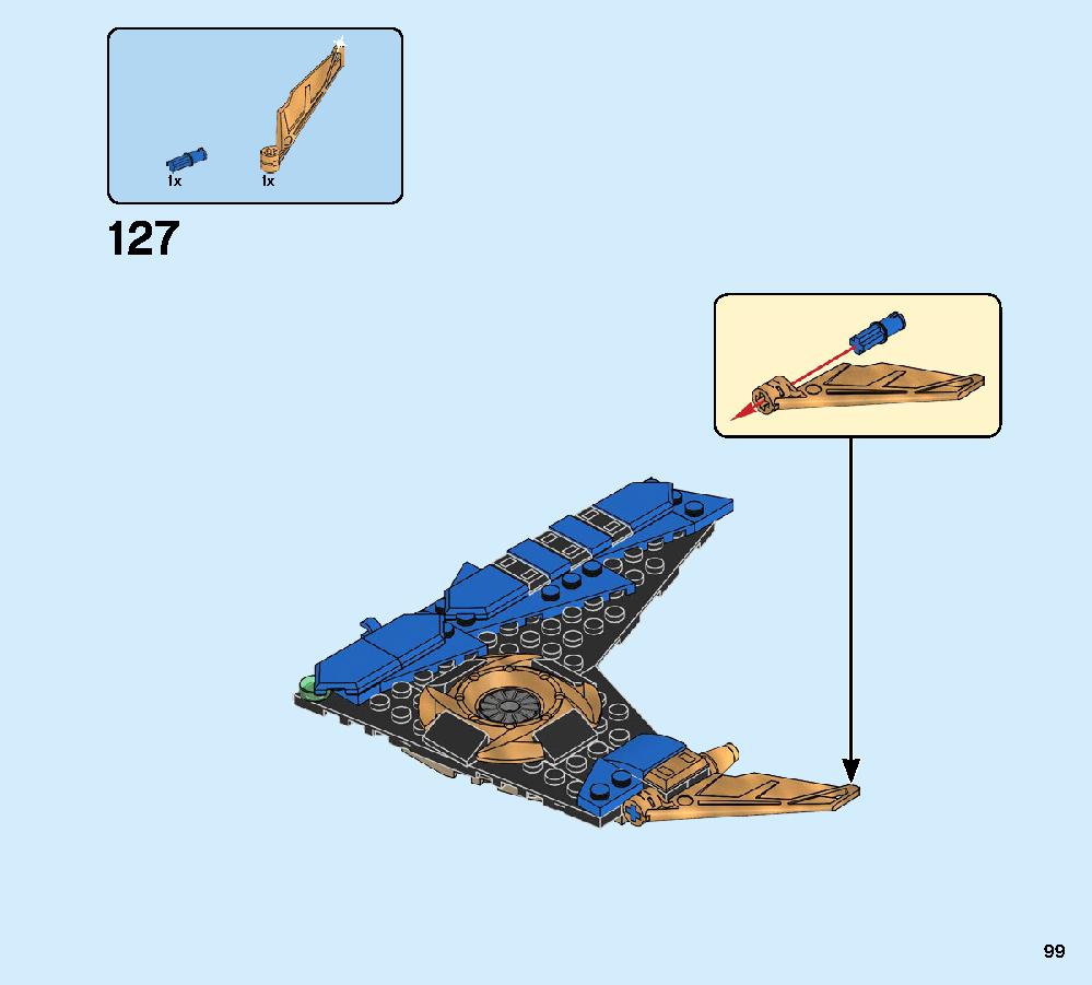 Jay’s Storm Fighter 70668 LEGO information LEGO instructions 99 page