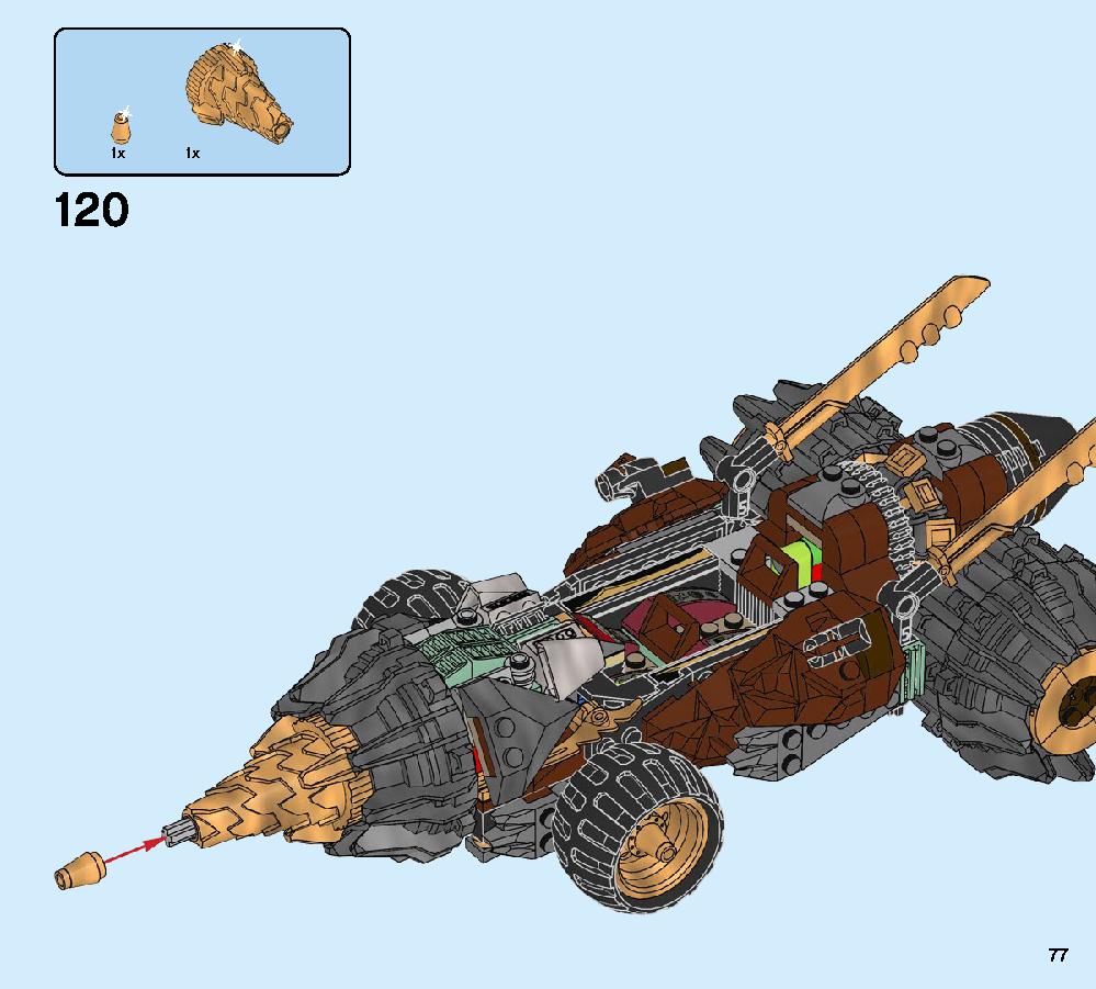 Cole’s Earth Driller 70669 LEGO information LEGO instructions 77 page