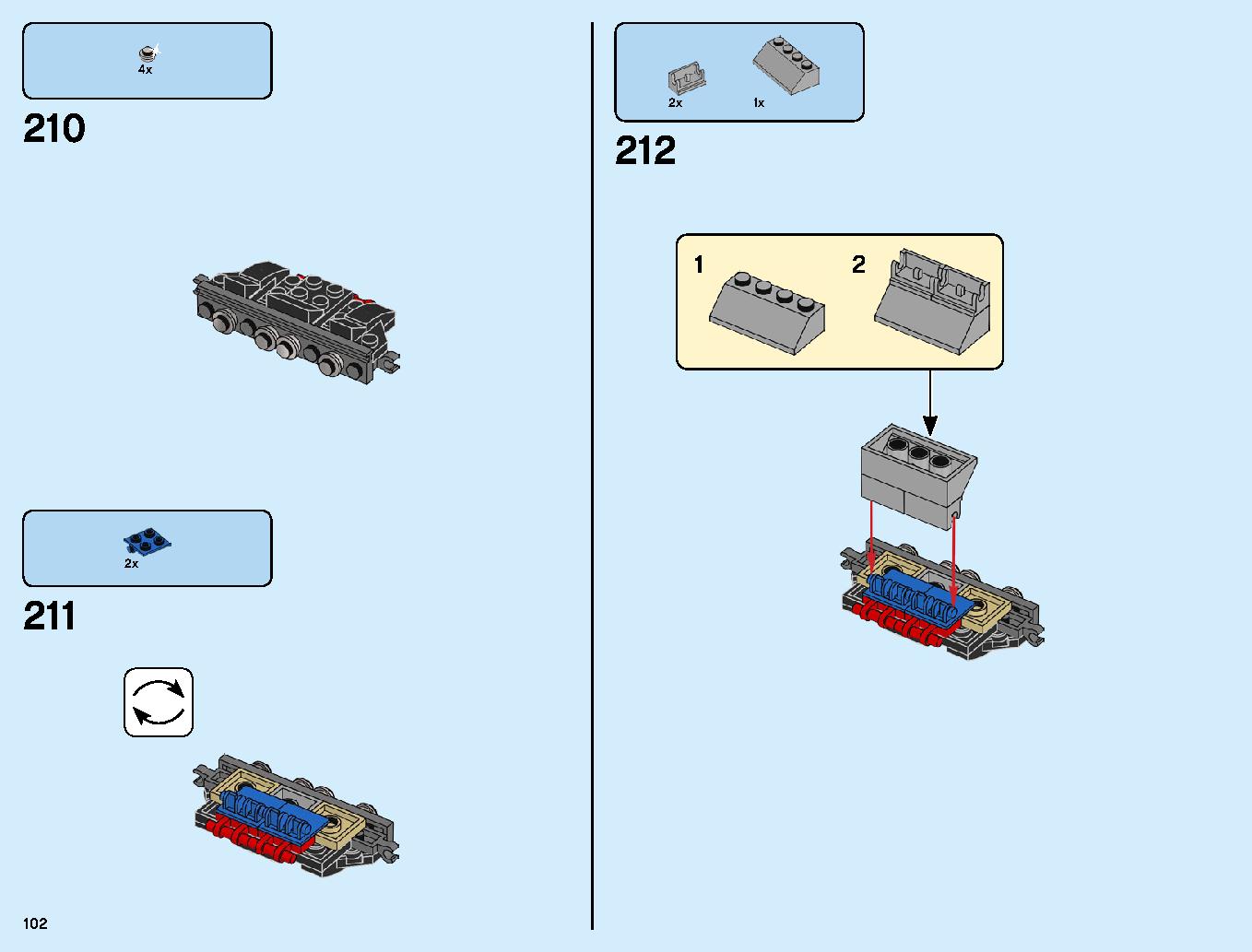 ニンジャ道場 70670 レゴの商品情報 レゴの説明書・組立方法 102 page