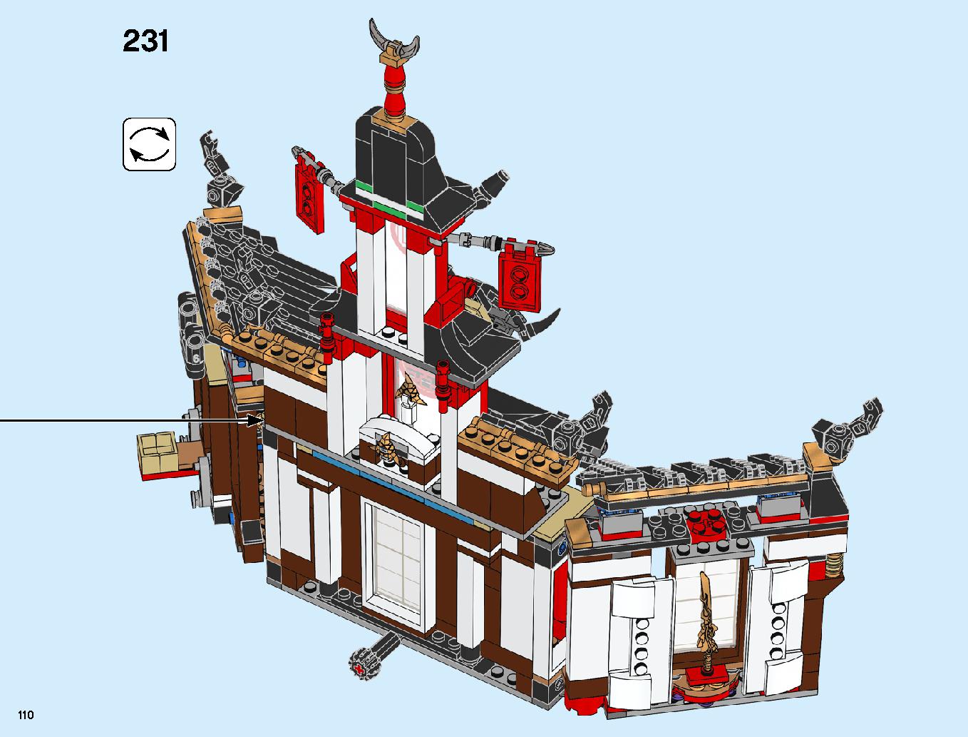 ニンジャ道場 70670 レゴの商品情報 レゴの説明書・組立方法 110 page