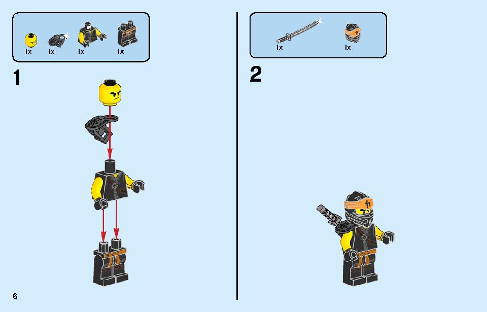 Cole's Dirt Bike 70672 LEGO information LEGO instructions 6 page