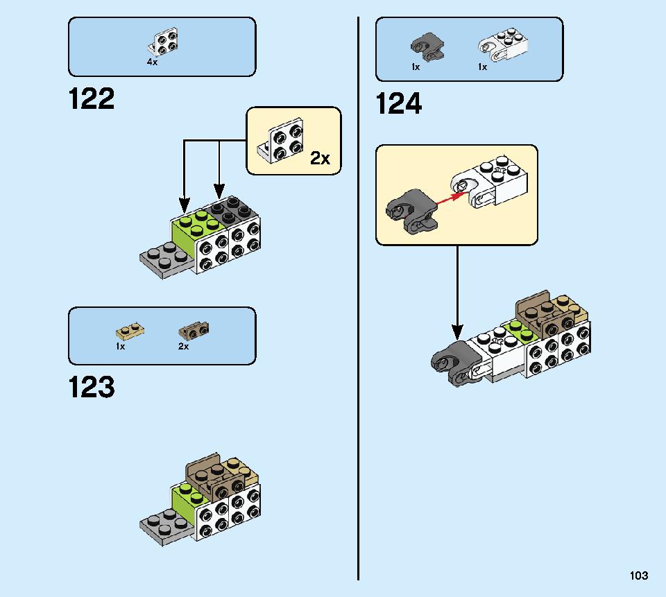 Lloyd's Titan Mech 70676 LEGO information LEGO instructions 103 page