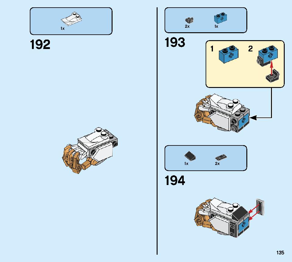 Lloyd's Titan Mech 70676 LEGO information LEGO instructions 135 page