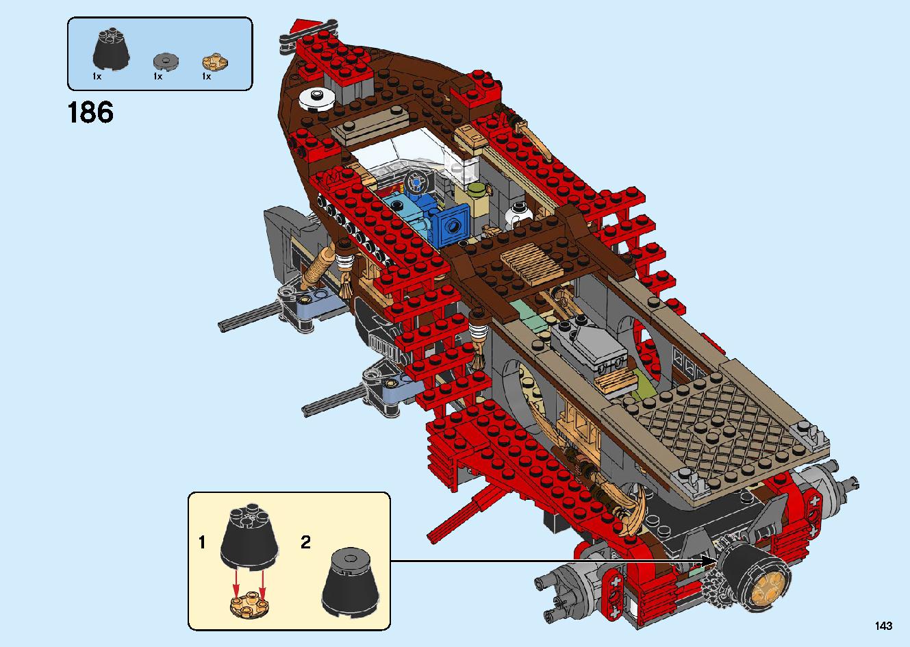 陸上戦艦バウンティ号 70677 レゴの商品情報 レゴの説明書・組立方法 143 page