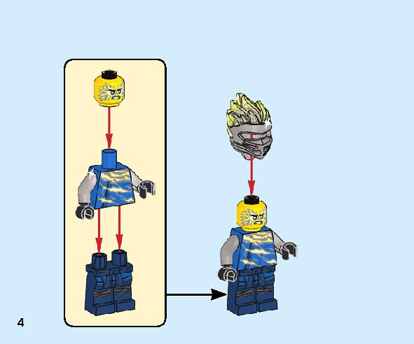 Spinjitzu Slam - Jay 70682 LEGO information LEGO instructions 4 page