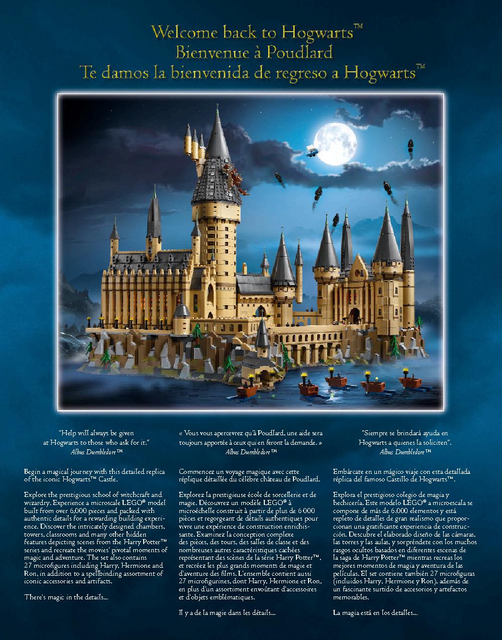 Hogwarts Castle 71043 LEGO information LEGO instructions 3 page