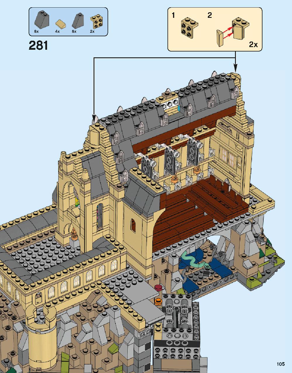 Hogwarts Castle 71043 LEGO information LEGO instructions 105 page