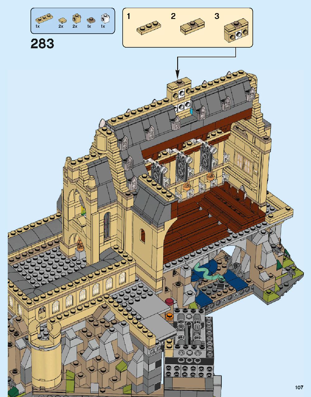 Hogwarts Castle 71043 LEGO information LEGO instructions 107 page