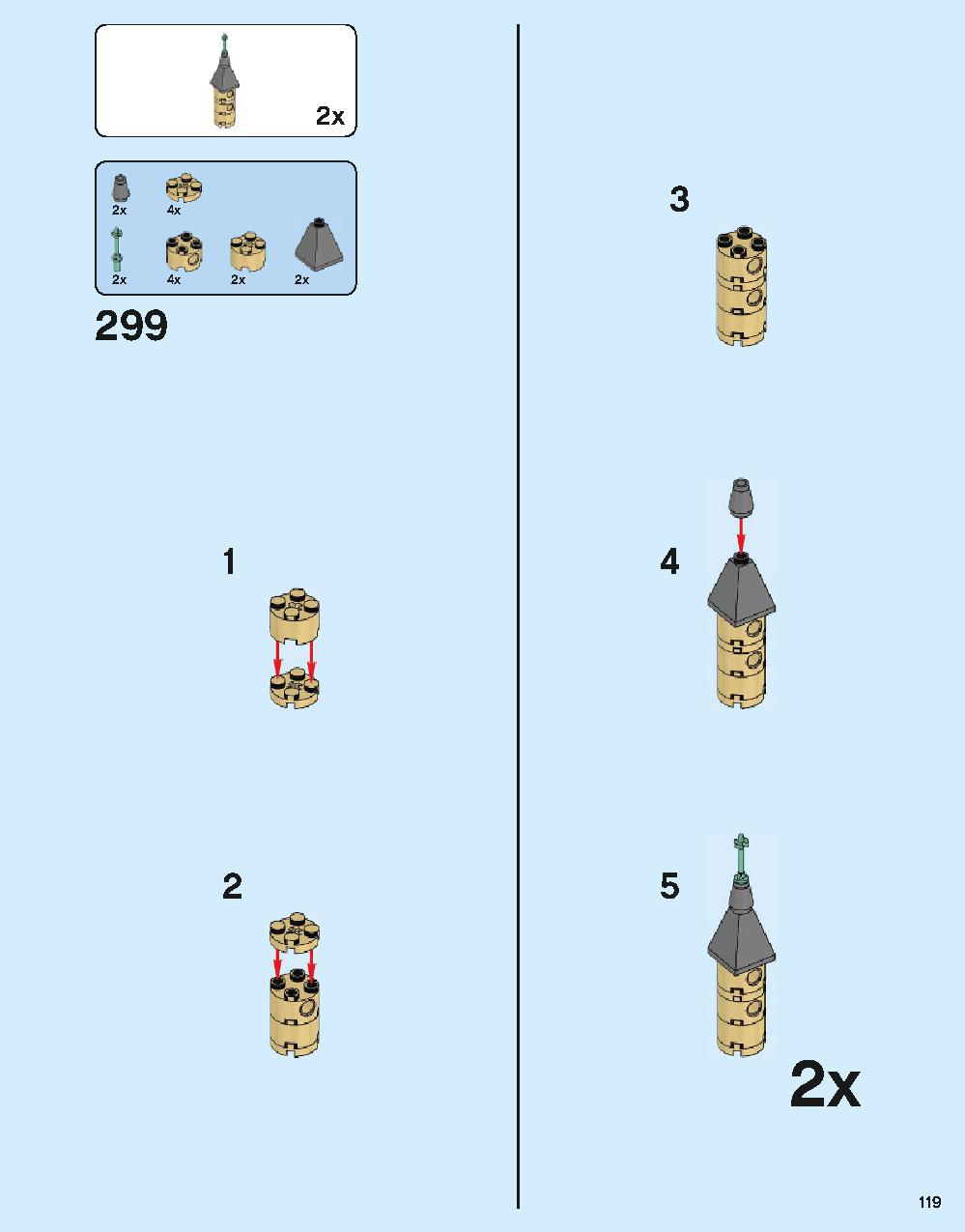 Hogwarts Castle 71043 LEGO information LEGO instructions 119 page