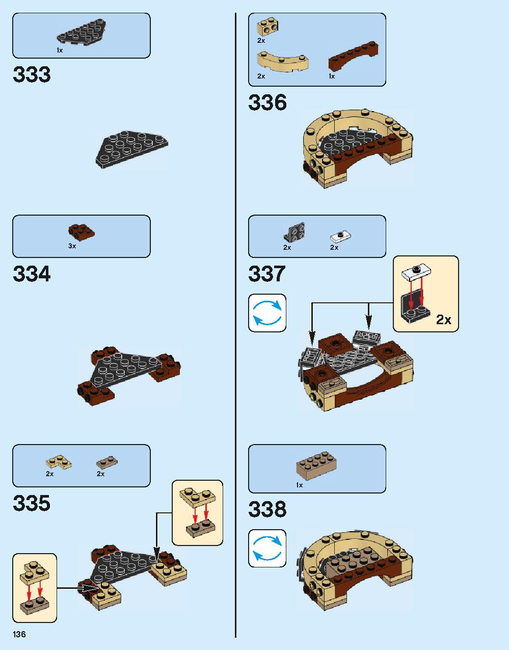 ホグワーツ城 71043 レゴの商品情報 レゴの説明書・組立方法 136 page