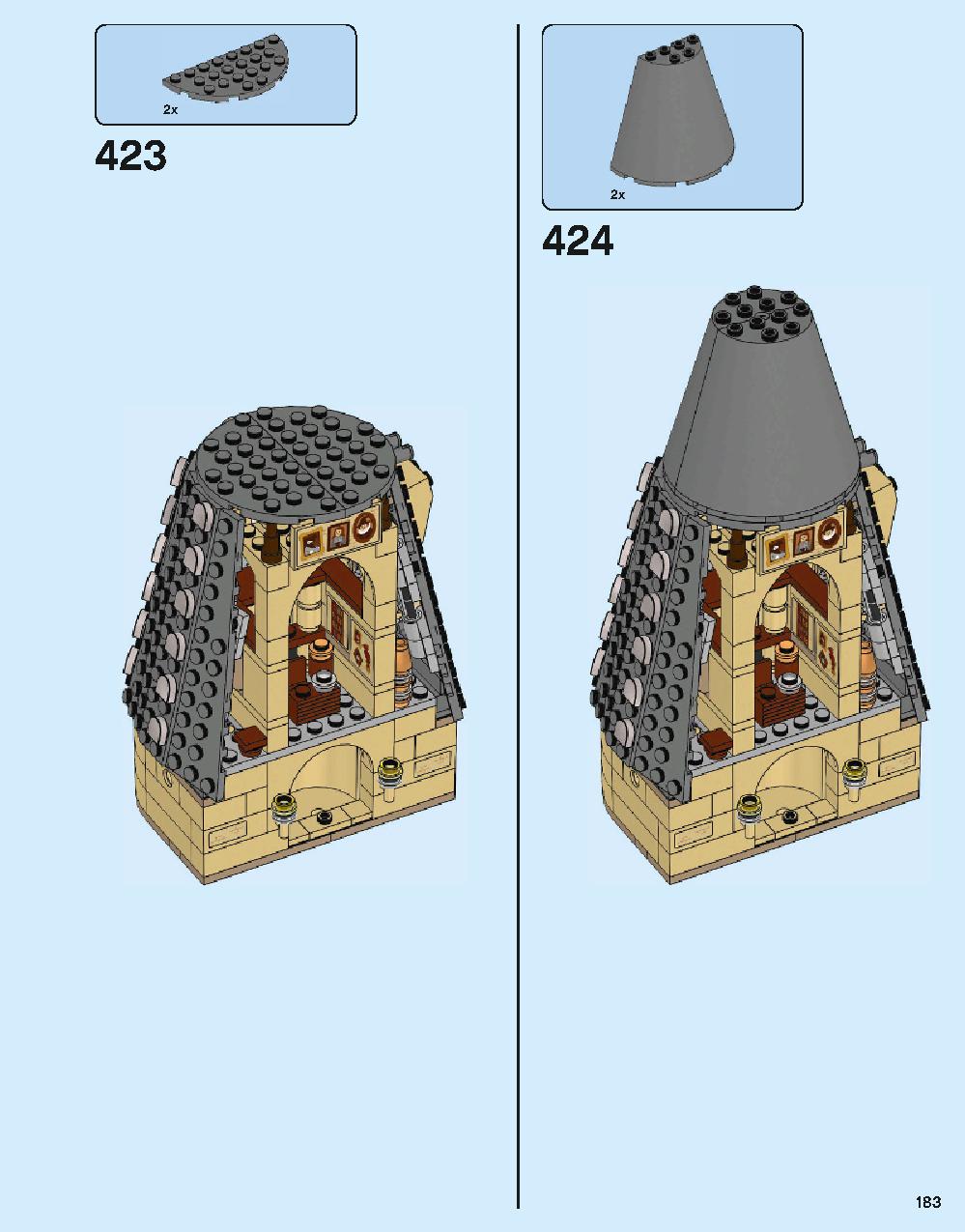 Hogwarts Castle 71043 LEGO information LEGO instructions 183 page
