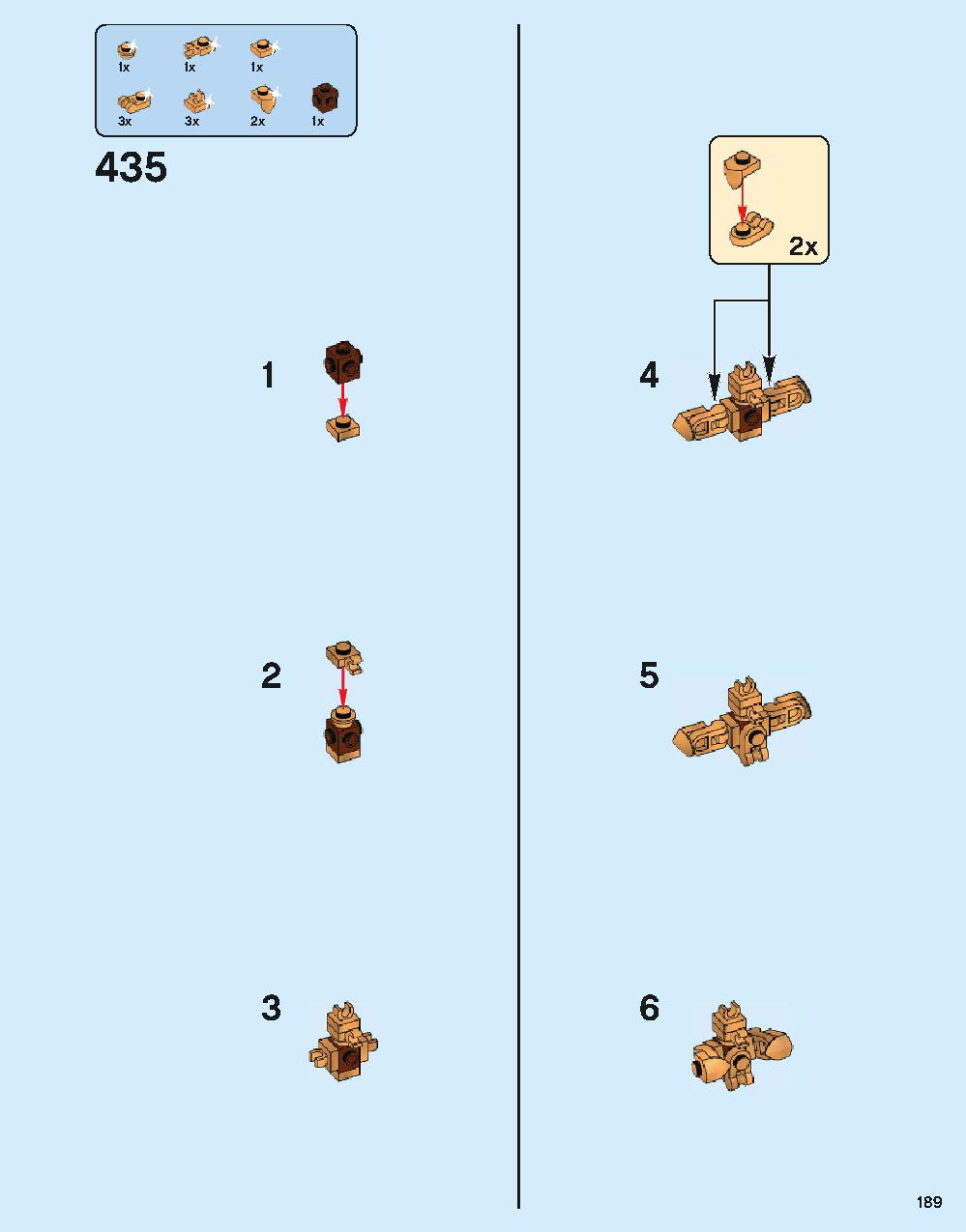 Hogwarts Castle 71043 LEGO information LEGO instructions 189 page
