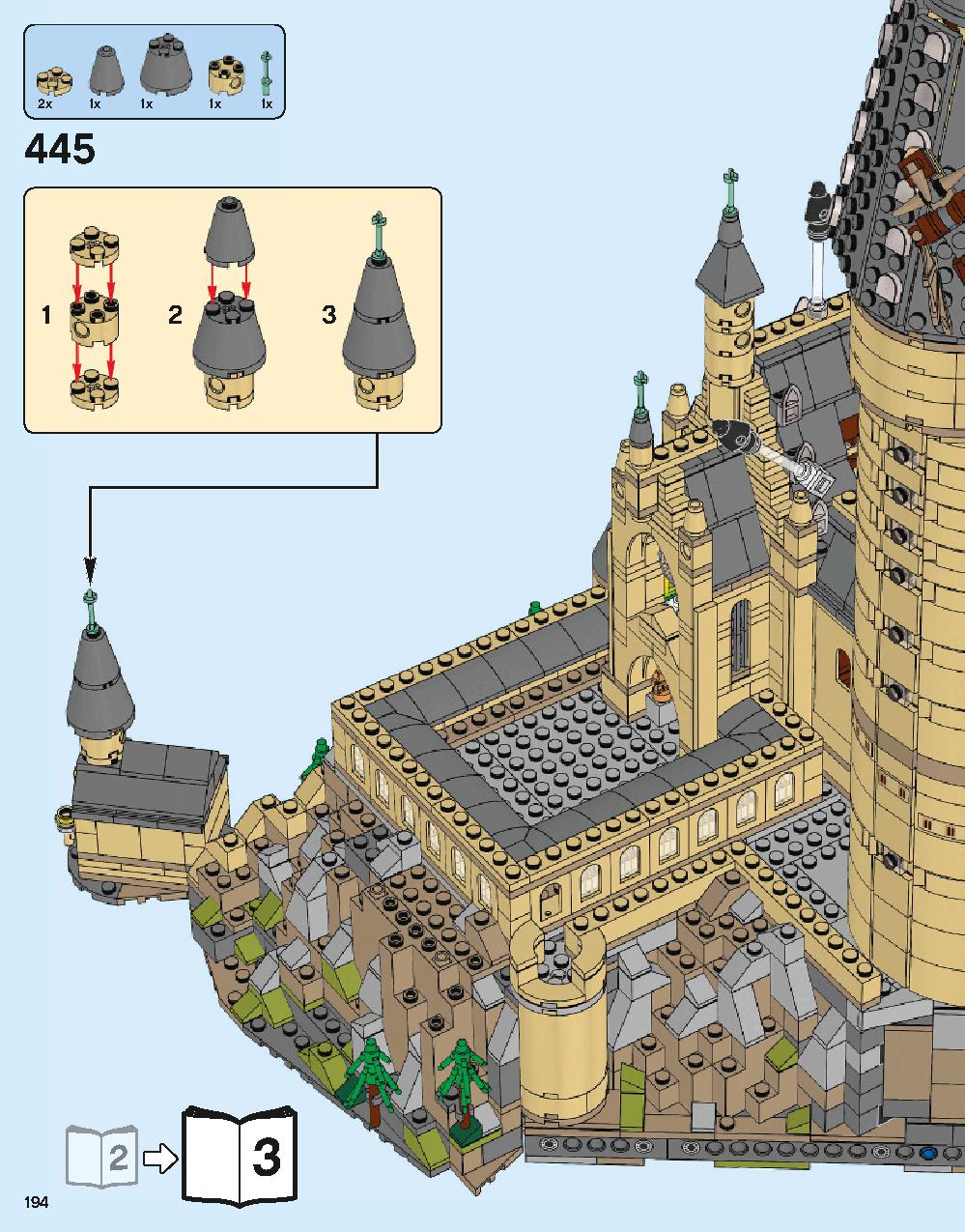 Hogwarts Castle 71043 LEGO information LEGO instructions 194 page