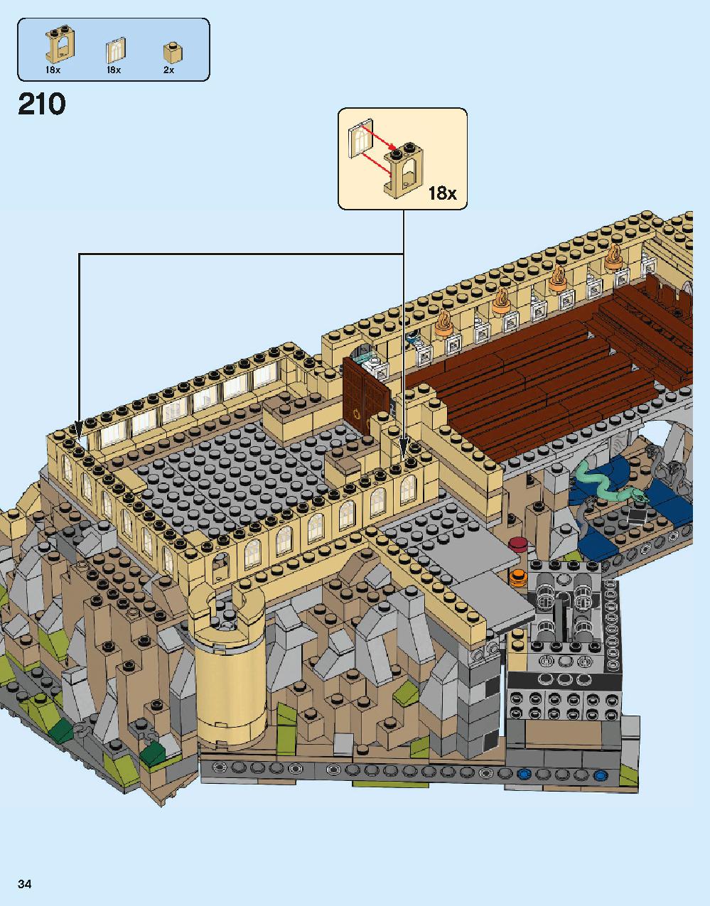 Hogwarts Castle 71043 LEGO information LEGO instructions 34 page