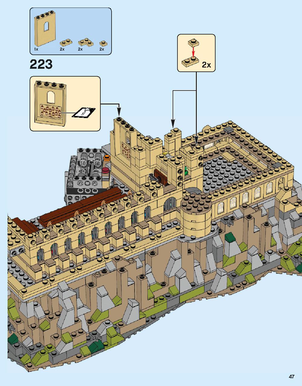 Hogwarts Castle 71043 LEGO information LEGO instructions 47 page