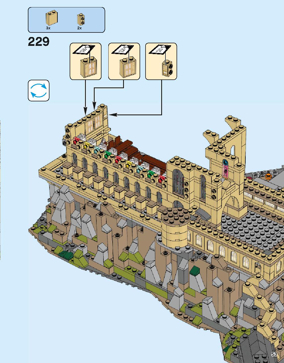 Hogwarts Castle 71043 LEGO information LEGO instructions 53 page