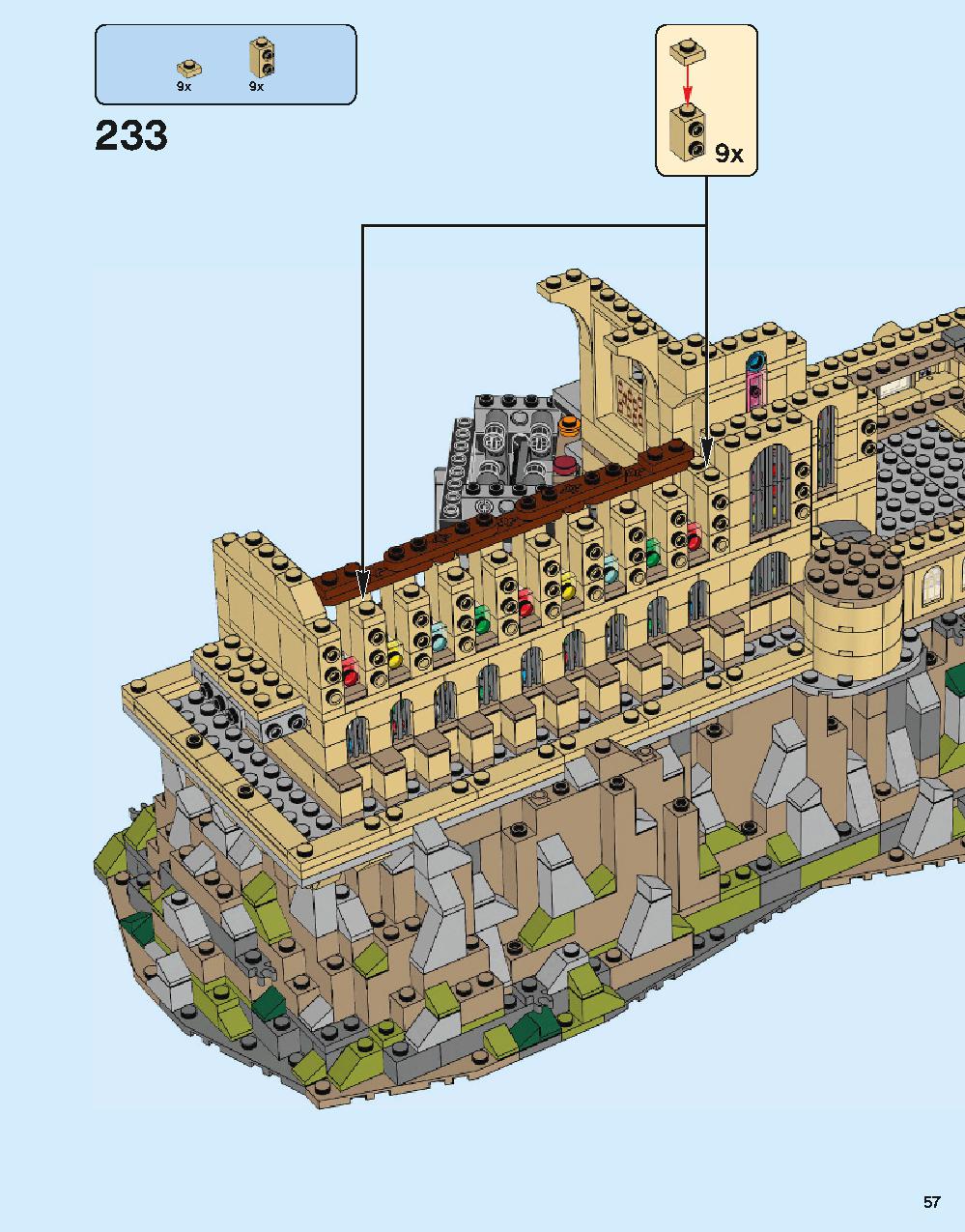 Hogwarts Castle 71043 LEGO information LEGO instructions 57 page