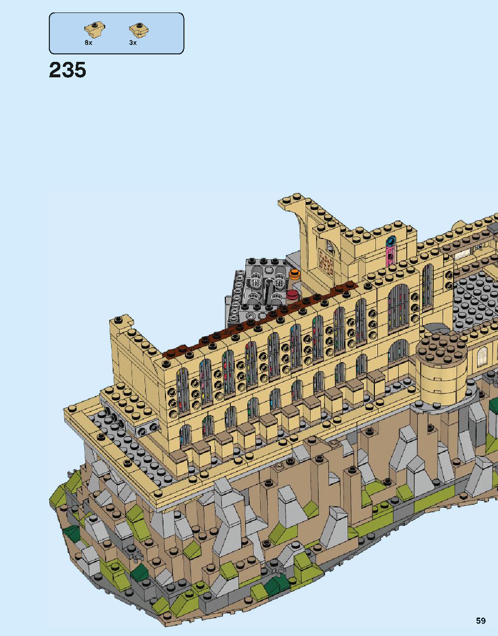 Hogwarts Castle 71043 LEGO information LEGO instructions 59 page