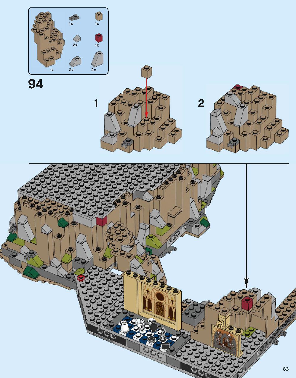 Hogwarts Castle 71043 LEGO information LEGO instructions 83 page