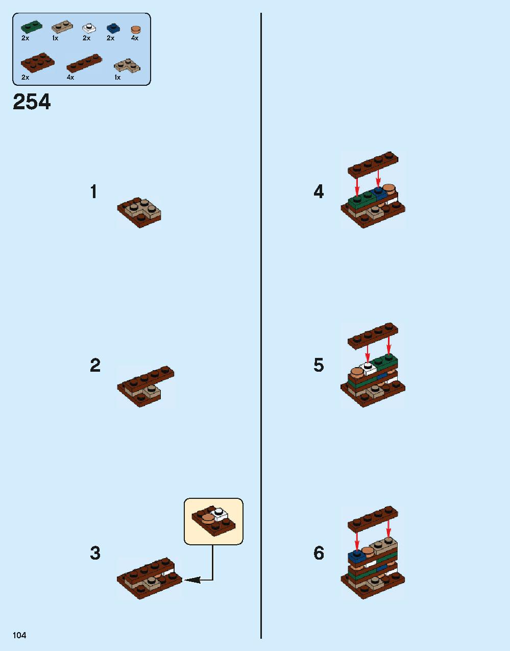 Hogwarts Castle 71043 LEGO information LEGO instructions 104 page