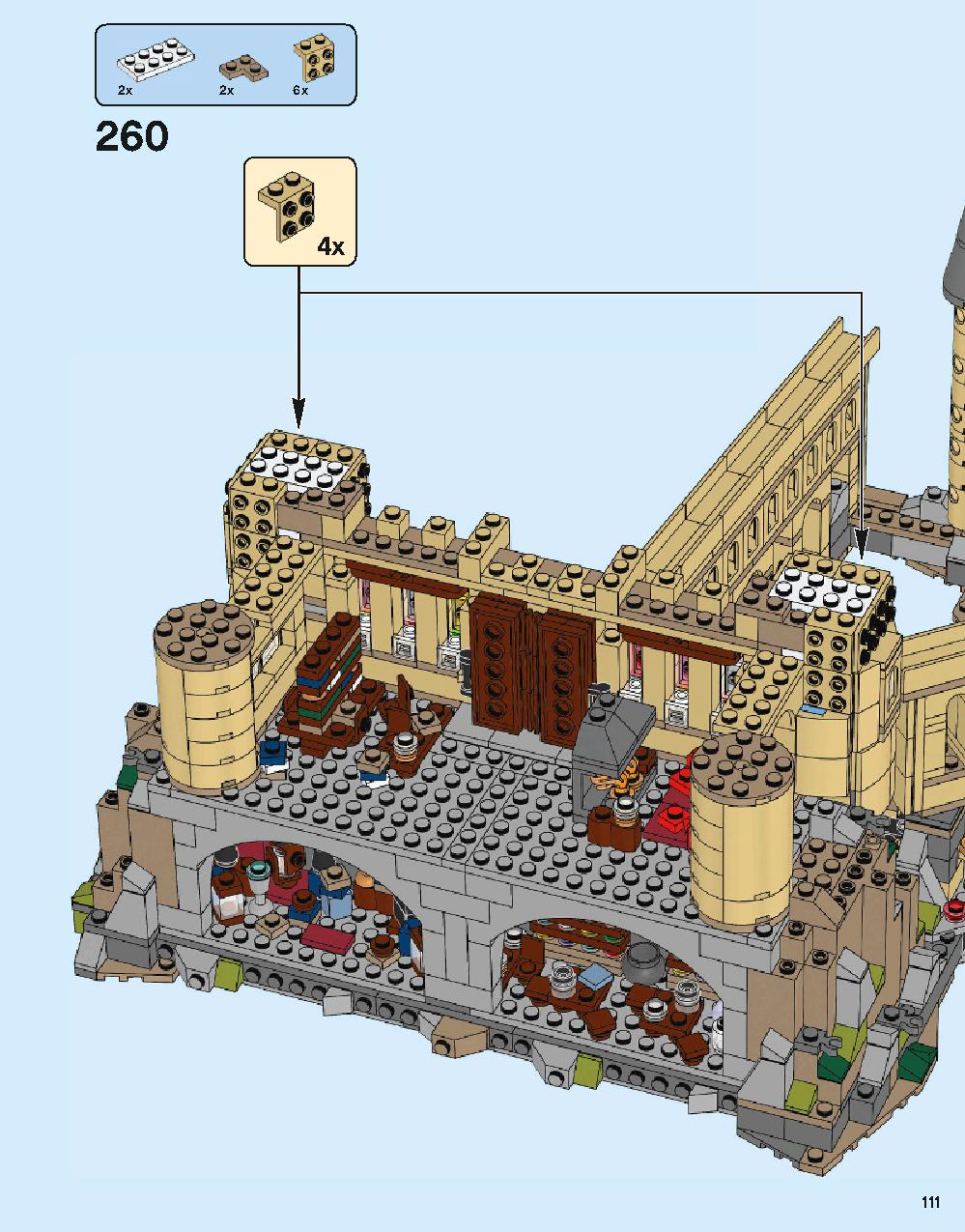 Hogwarts Castle 71043 LEGO information LEGO instructions 111 page