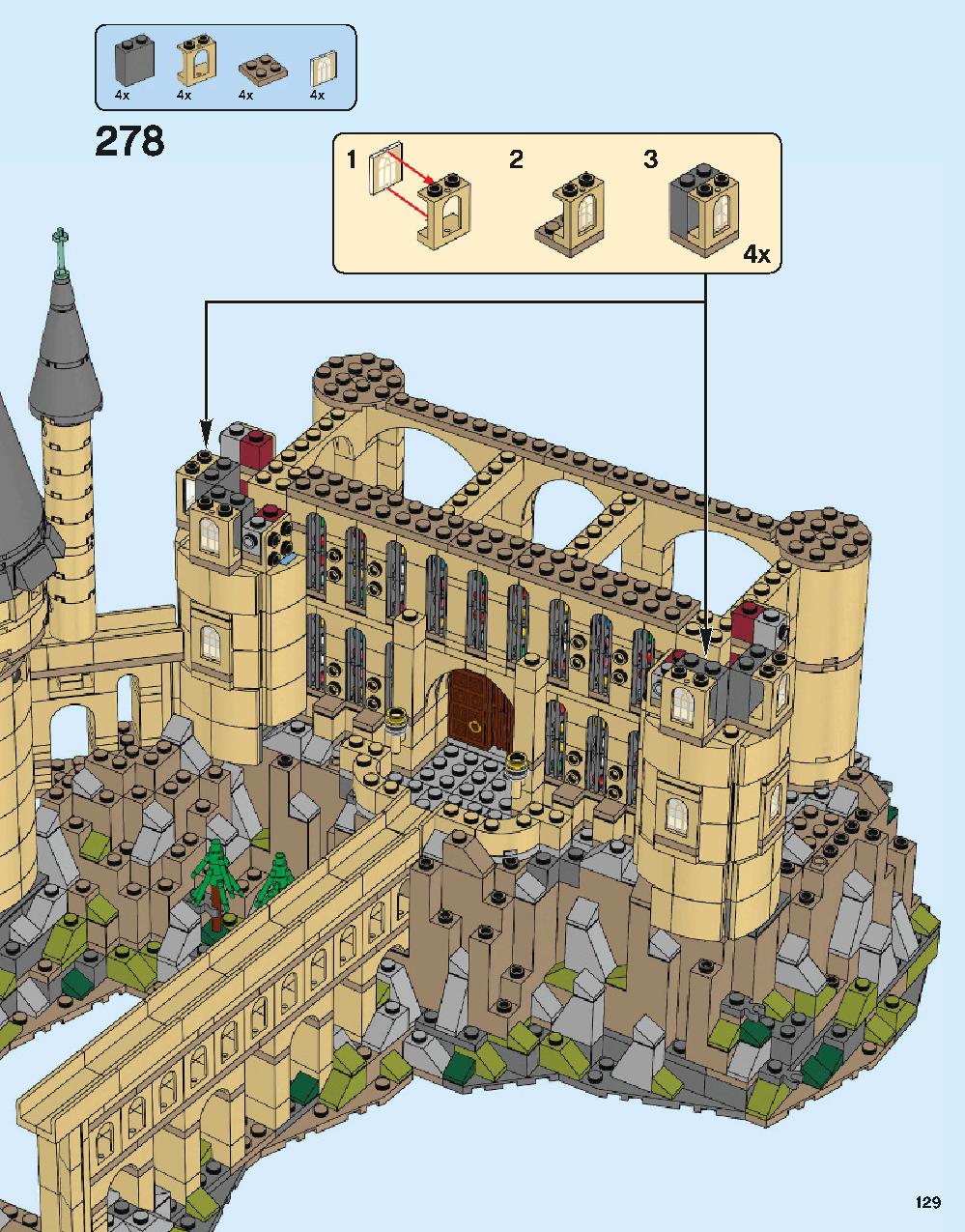 Hogwarts Castle 71043 LEGO information LEGO instructions 129 page