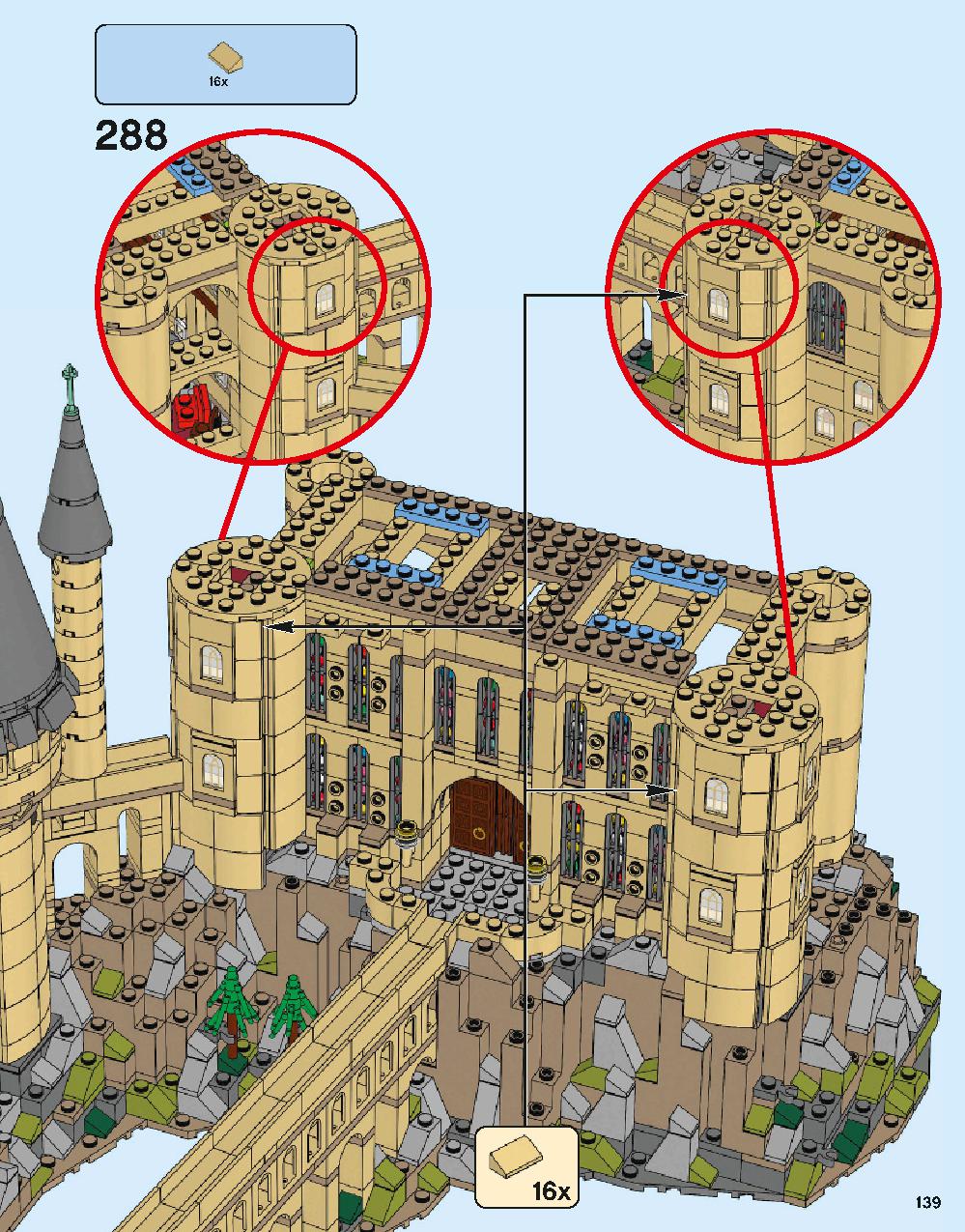 Hogwarts Castle 71043 LEGO information LEGO instructions 139 page