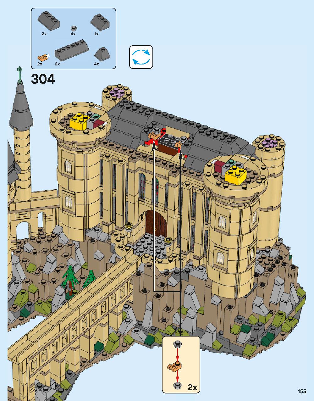 Hogwarts Castle 71043 LEGO information LEGO instructions 155 page