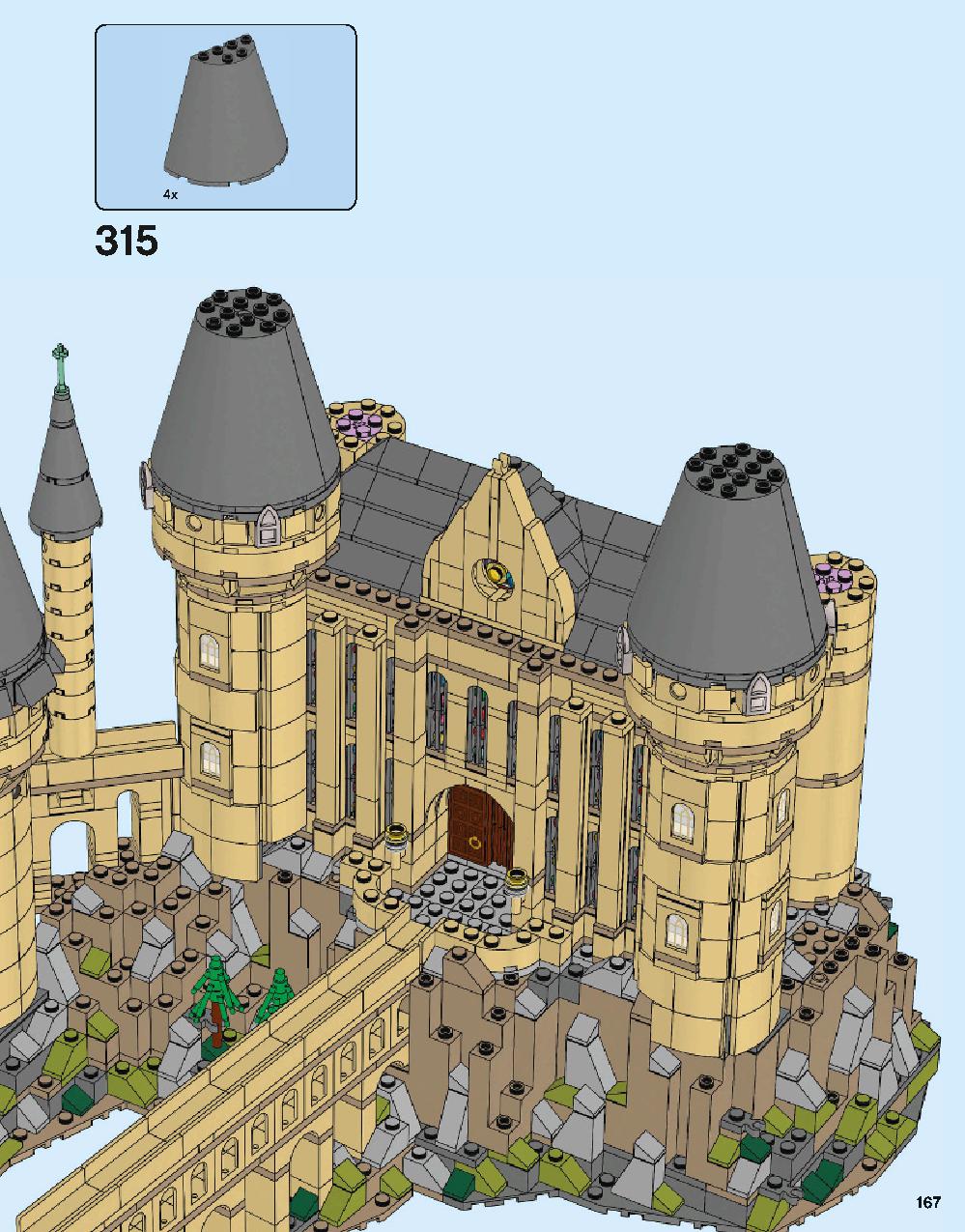 Hogwarts Castle 71043 LEGO information LEGO instructions 167 page