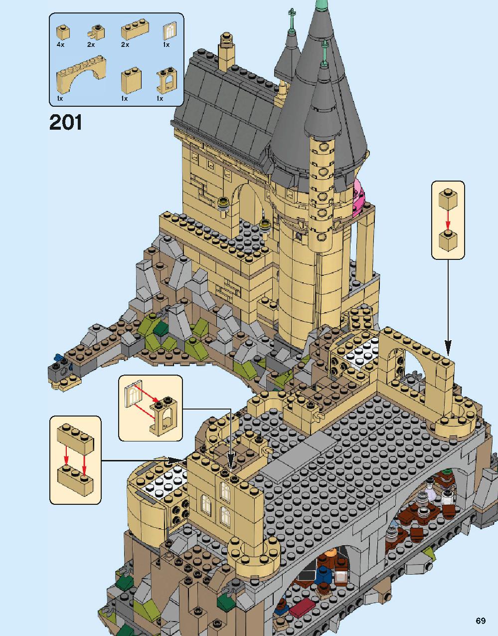 Hogwarts Castle 71043 LEGO information LEGO instructions 69 page