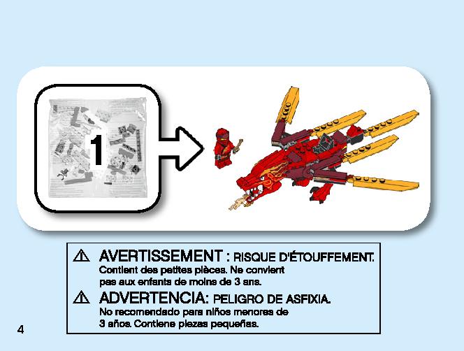 Kai's Fire Dragon 71701 LEGO information LEGO instructions 4 page