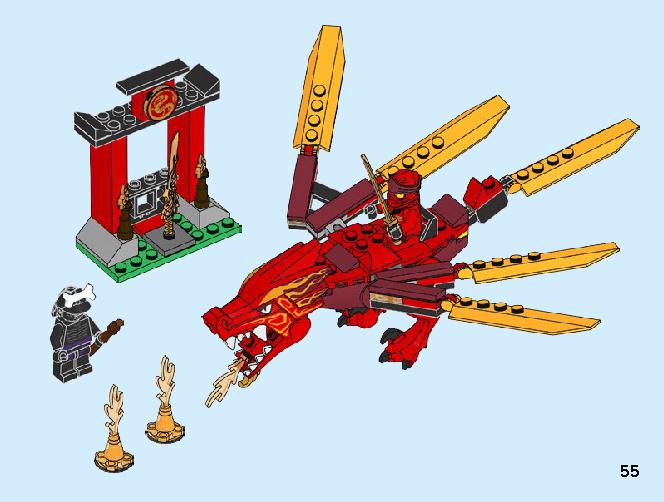 Kai's Fire Dragon 71701 LEGO information LEGO instructions 55 page