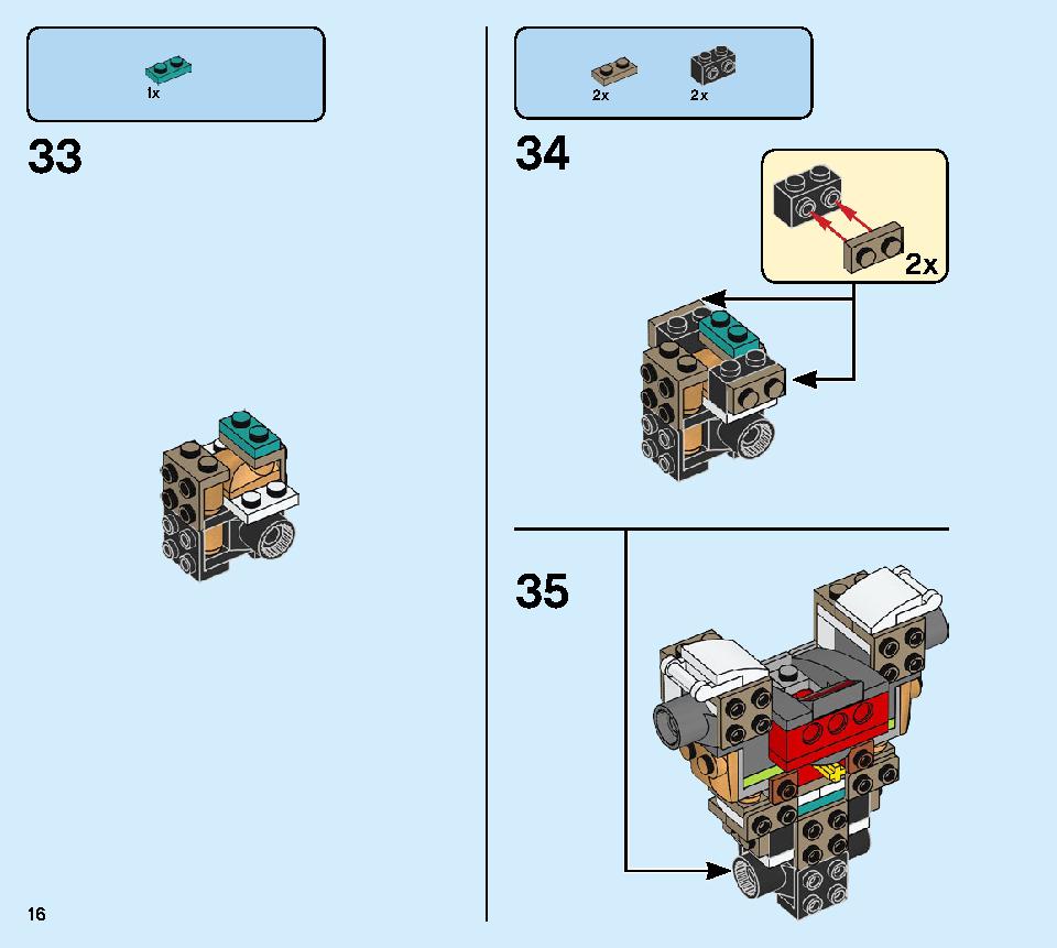 Golden Mech 71702 LEGO information LEGO instructions 16 page