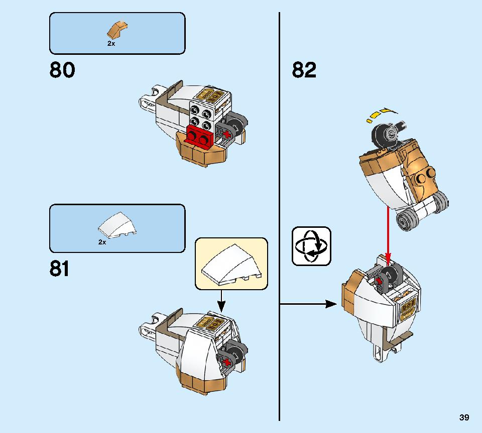 Golden Mech 71702 LEGO information LEGO instructions 39 page