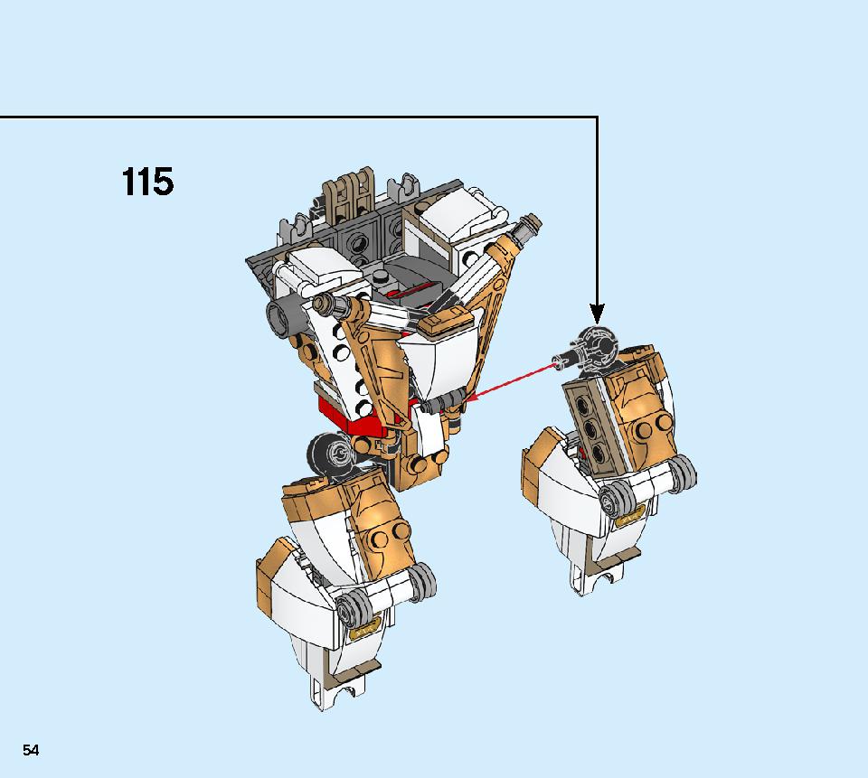 Golden Mech 71702 LEGO information LEGO instructions 54 page