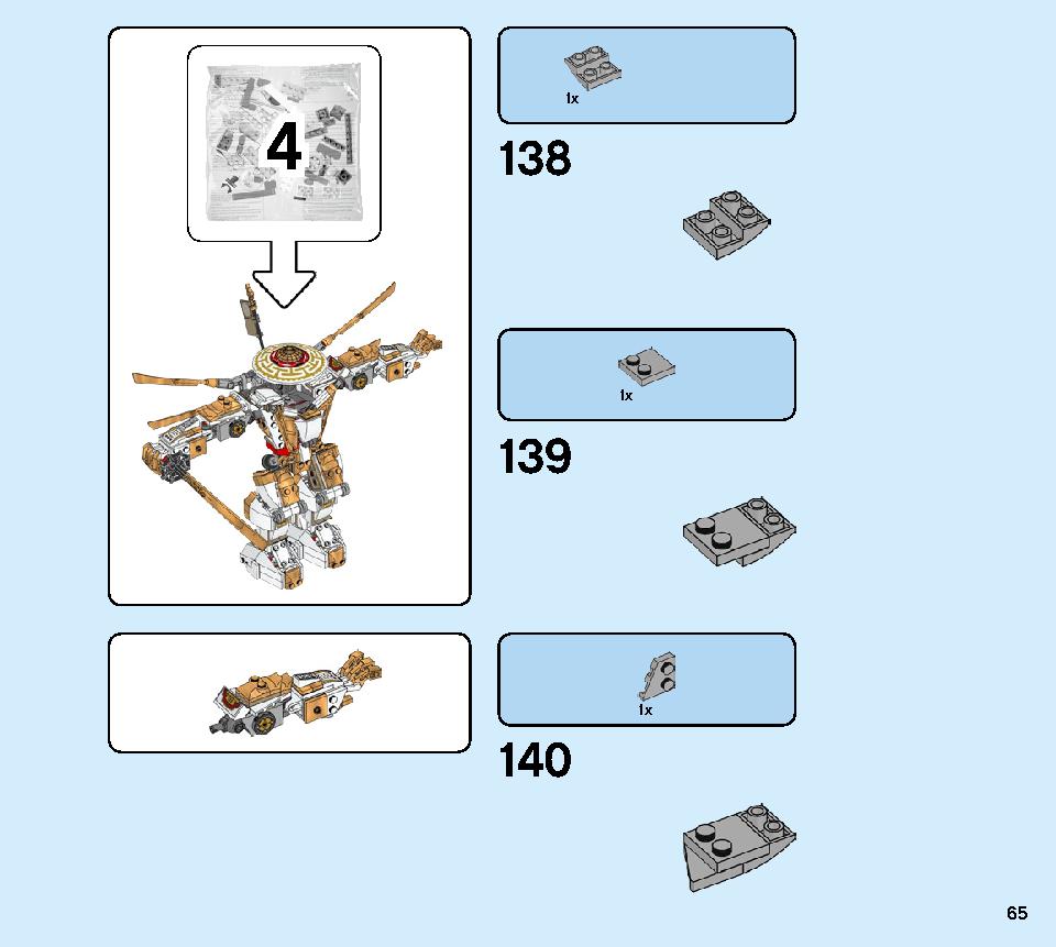 Golden Mech 71702 LEGO information LEGO instructions 65 page