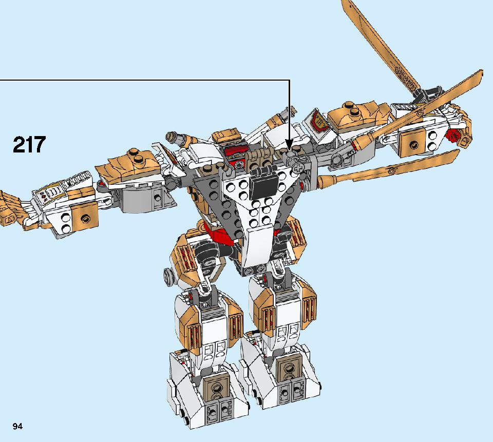 Golden Mech 71702 LEGO information LEGO instructions 94 page