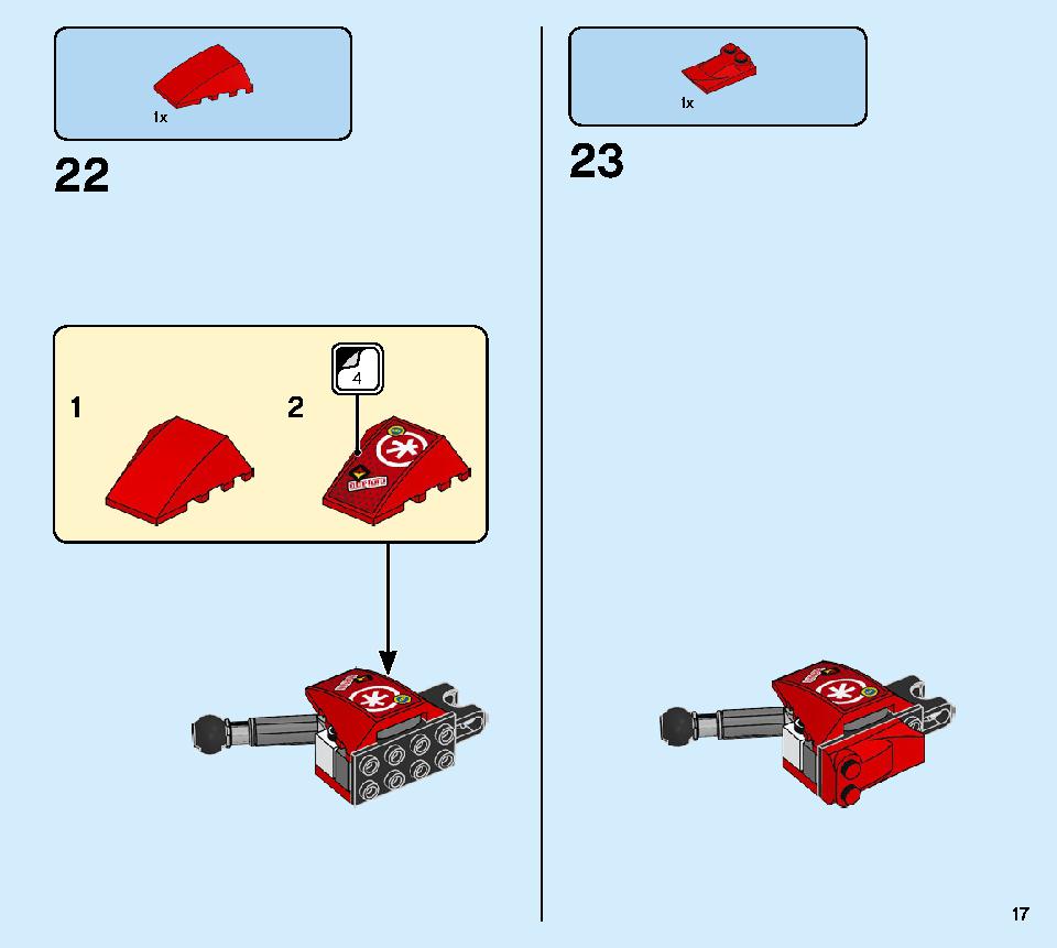 Kai's Mech Jet 71707 LEGO information LEGO instructions 17 page