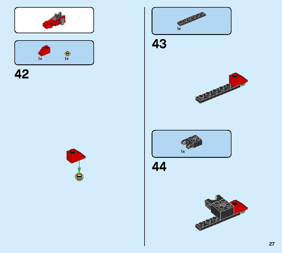 Kai's Mech Jet 71707 LEGO information LEGO instructions 27 page