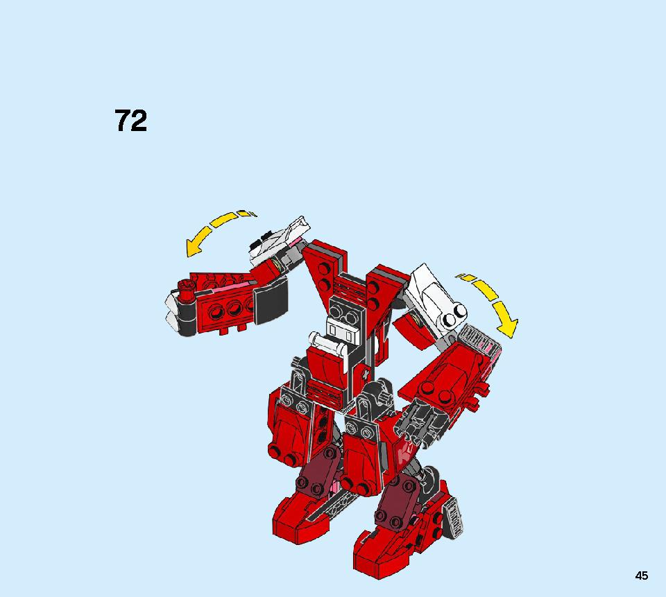 Kai's Mech Jet 71707 LEGO information LEGO instructions 45 page