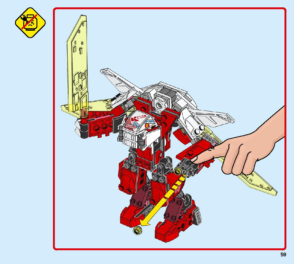 Kai's Mech Jet 71707 LEGO information LEGO instructions 59 page